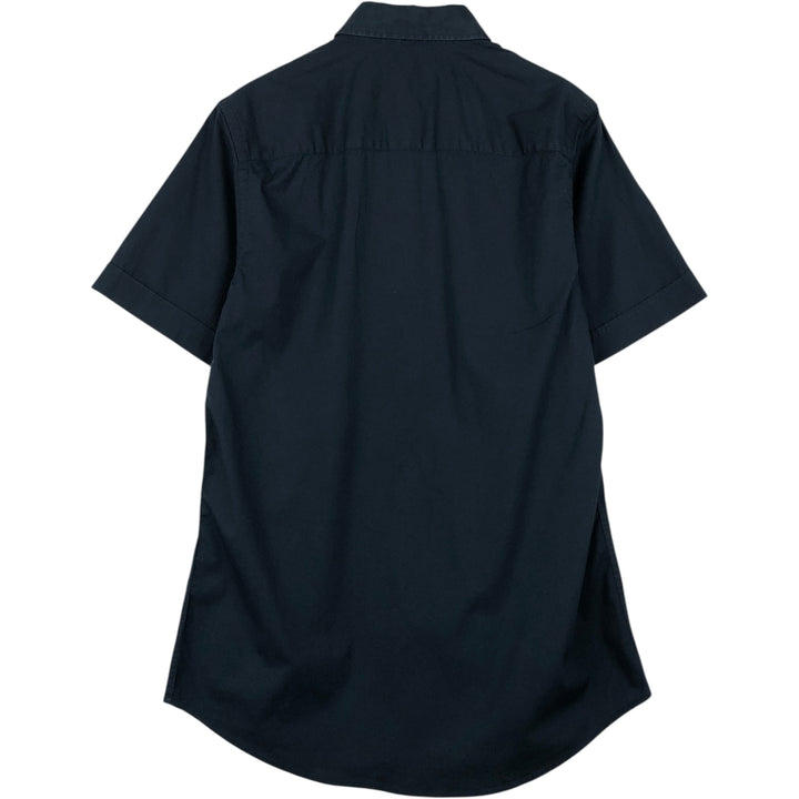 Burberry's THOMAS BURBERRY short-sleeved cotton shirt, men's size M (approx.) cotton navy blue type Vintage Second Hand