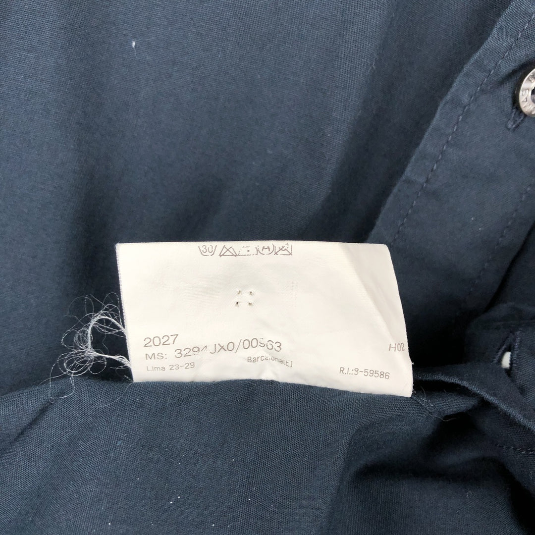 Burberry's THOMAS BURBERRY short-sleeved cotton shirt, men's size M (approx.) cotton navy blue type Vintage Second Hand