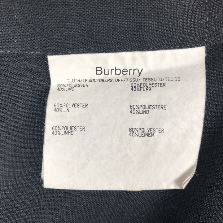 Burberry's BURBERRY LONDON short-sleeved button-down shirt, made in Spain, men's size XXL equivalent. polyester black type Vintage Second Hand