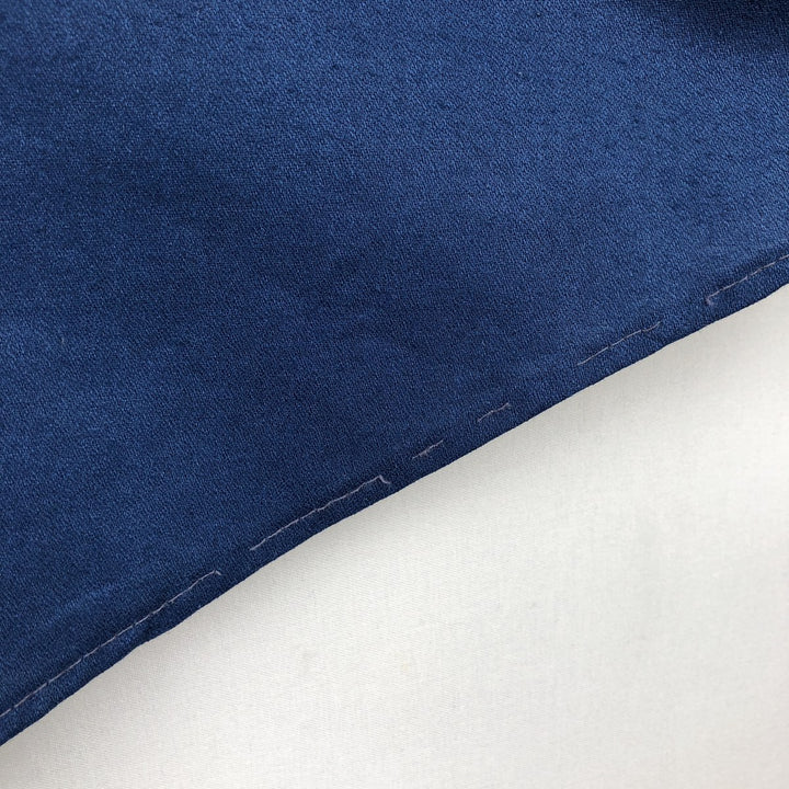 1970'S Sears KINGS ROAD Short-Sleeve Polyester Shirt, Men's XL (approx.), Vintage polyester navy blue type Vintage Second Hand