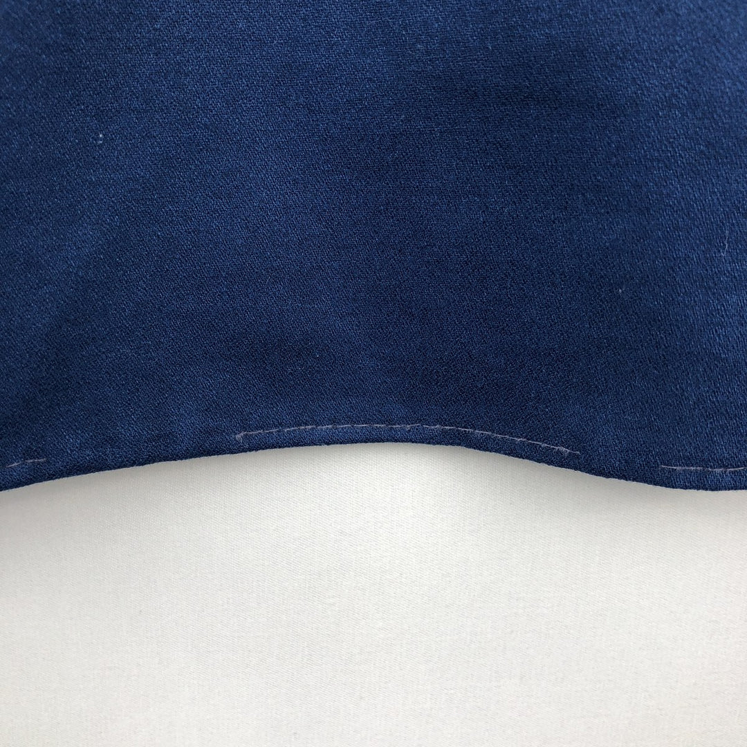 1970'S Sears KINGS ROAD Short-Sleeve Polyester Shirt, Men's XL (approx.), Vintage polyester navy blue type Vintage Second Hand