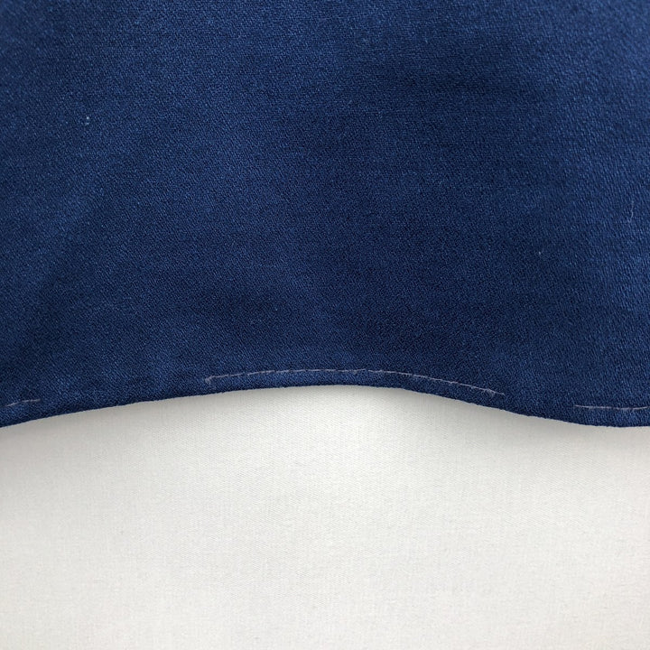 1970'S Sears KINGS ROAD Short-Sleeve Polyester Shirt, Men's XL (approx.), Vintage polyester navy blue type Vintage Second Hand