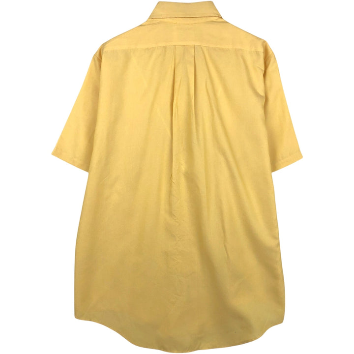 60s-70'S Penney's TOWNCRAFT all-over print short-sleeved poly-cotton shirt, men's size M equivalent, vintage. polyester yellow type Vintage Second Hand