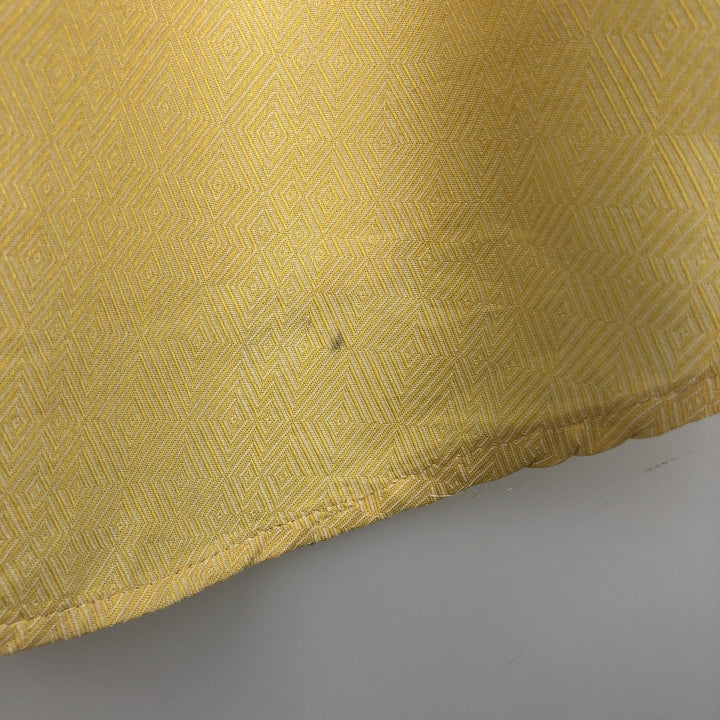 60s-70'S Penney's TOWNCRAFT all-over print short-sleeved poly-cotton shirt, men's size M equivalent, vintage. polyester yellow type Vintage Second Hand