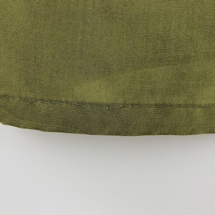 PERMANENT PRESS Short-Sleeve Poly-Cotton Box Shirt, Men's Size L (Equivalent), Vintage polyester green type Vintage Second Hand