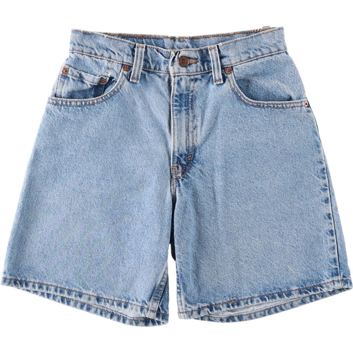1990'S Levi's 37550-0291 Relaxed Fit Denim Shorts, Made in USA, Women's Size M (W26 equivalent), Vintage. cotton blue type Vintage Second Hand