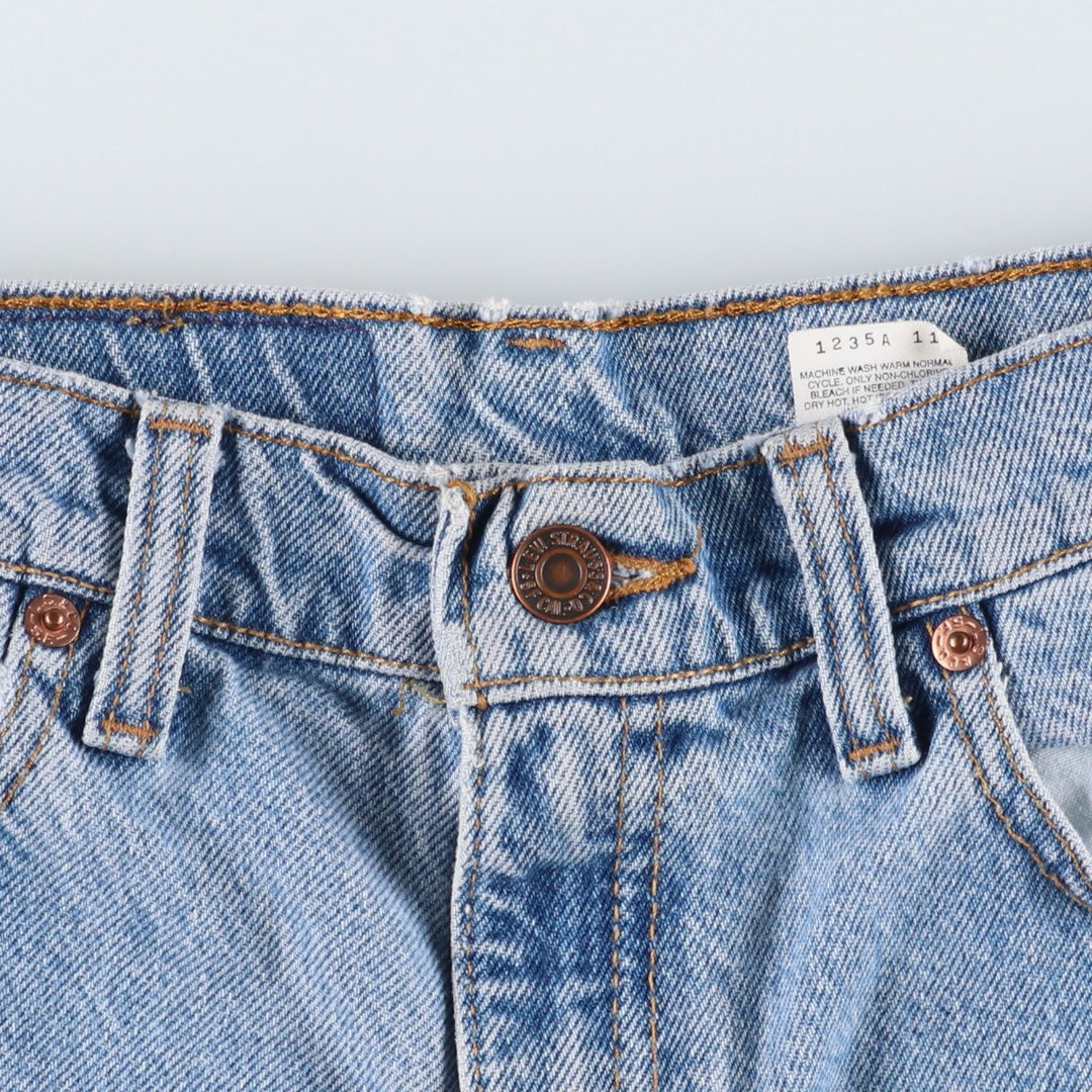 1990'S Levi's 37550-0291 Relaxed Fit Denim Shorts, Made in USA, Women's Size M (W26 equivalent), Vintage. cotton blue type Vintage Second Hand