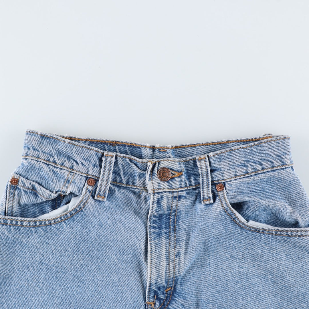 1990'S Levi's 37550-0291 Relaxed Fit Denim Shorts, Made in USA, Women's Size M (W26 equivalent), Vintage. cotton blue type Vintage Second Hand