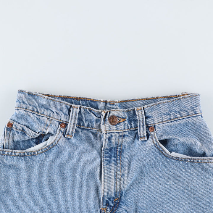 1990'S Levi's 37550-0291 Relaxed Fit Denim Shorts, Made in USA, Women's Size M (W26 equivalent), Vintage. cotton blue type Vintage Second Hand