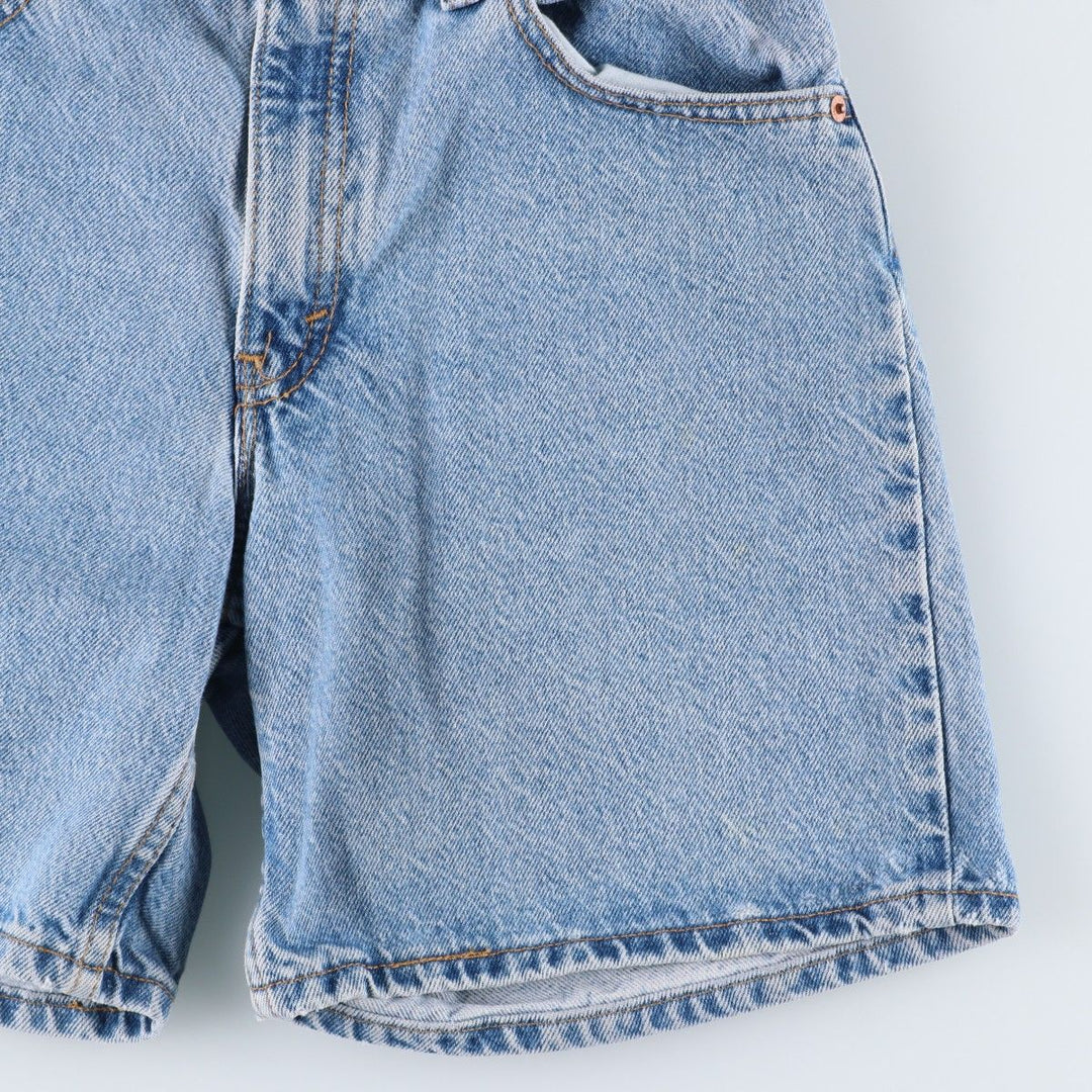 1990'S Levi's 37550-0291 Relaxed Fit Denim Shorts, Made in USA, Women's Size M (W26 equivalent), Vintage. cotton blue type Vintage Second Hand