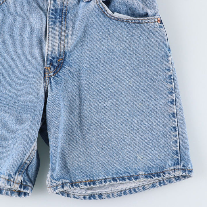 1990'S Levi's 37550-0291 Relaxed Fit Denim Shorts, Made in USA, Women's Size M (W26 equivalent), Vintage. cotton blue type Vintage Second Hand