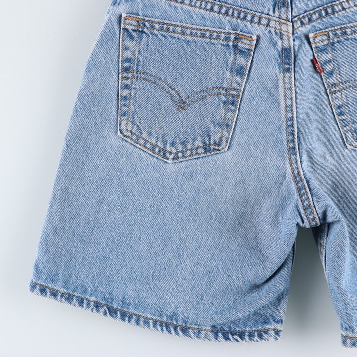 1990'S Levi's 37550-0291 Relaxed Fit Denim Shorts, Made in USA, Women's Size M (W26 equivalent), Vintage. cotton blue type Vintage Second Hand