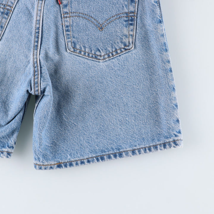 1990'S Levi's 37550-0291 Relaxed Fit Denim Shorts, Made in USA, Women's Size M (W26 equivalent), Vintage. cotton blue type Vintage Second Hand