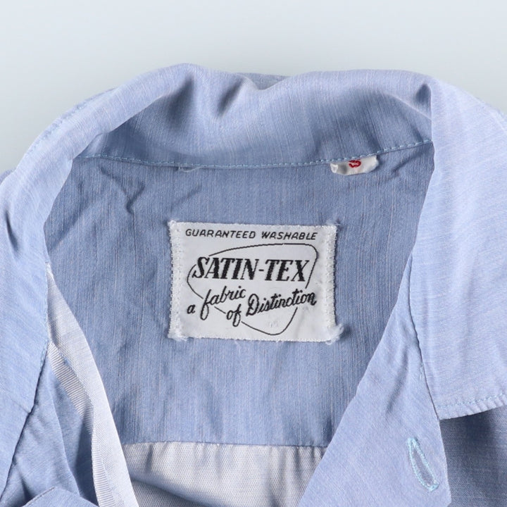 Satin-Tex Short-Sleeve Box Shirt, Women's Size S (Equivalent), Vintage Box Shirt unclear Blue type light blue Vintage Second Hand