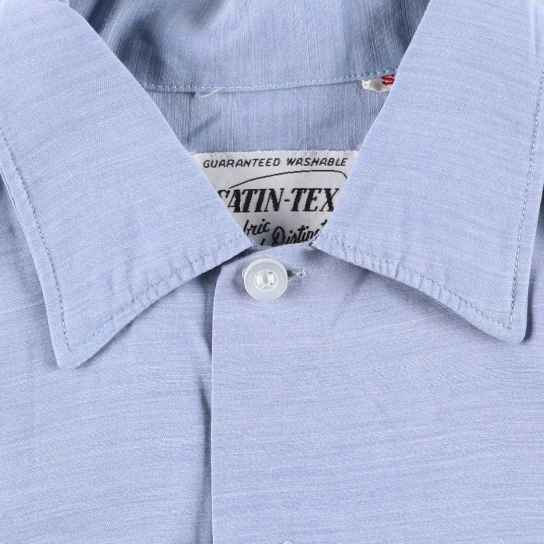 Satin-Tex Short-Sleeve Box Shirt, Women's Size S (Equivalent), Vintage Box Shirt unclear Blue type light blue Vintage Second Hand