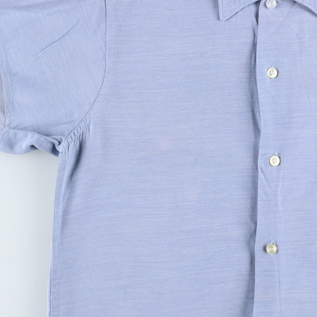 Satin-Tex Short-Sleeve Box Shirt, Women's Size S (Equivalent), Vintage Box Shirt unclear Blue type light blue Vintage Second Hand
