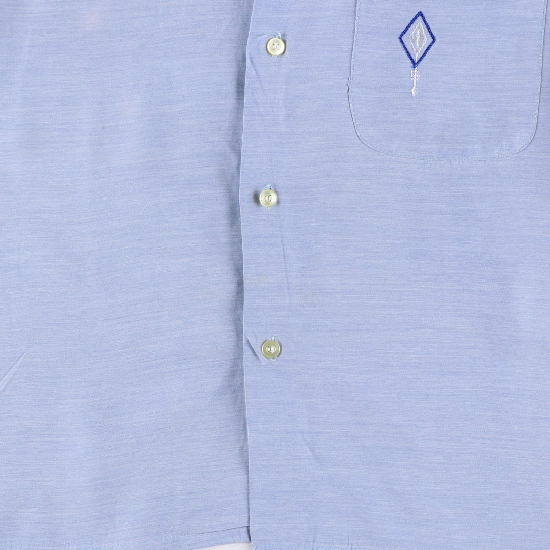Satin-Tex Short-Sleeve Box Shirt, Women's Size S (Equivalent), Vintage Box Shirt unclear Blue type light blue Vintage Second Hand