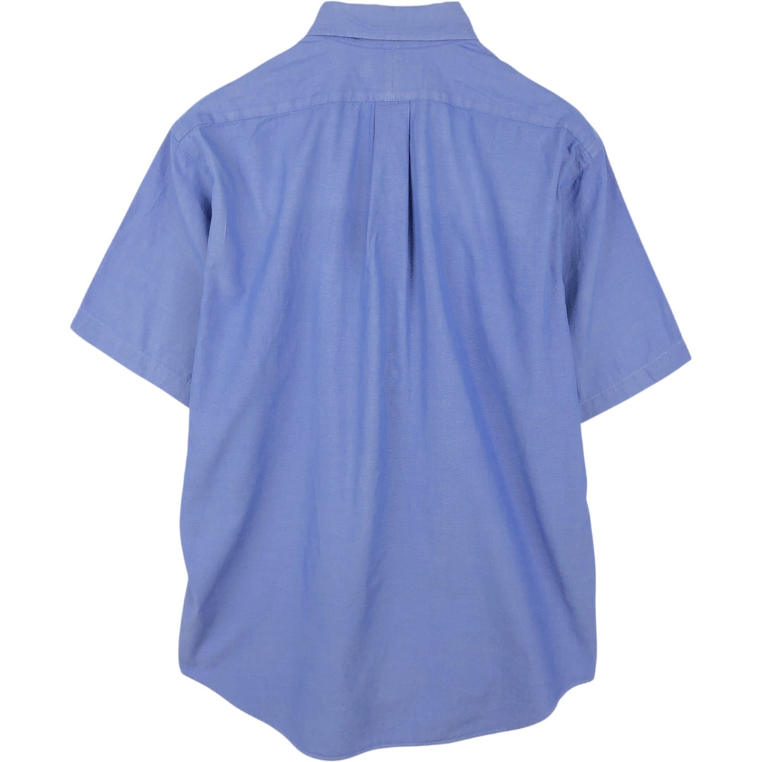 Ralph Lauren YARMOUTH short sleeve button down shirt, men's size M cotton blue type Vintage Second Hand
