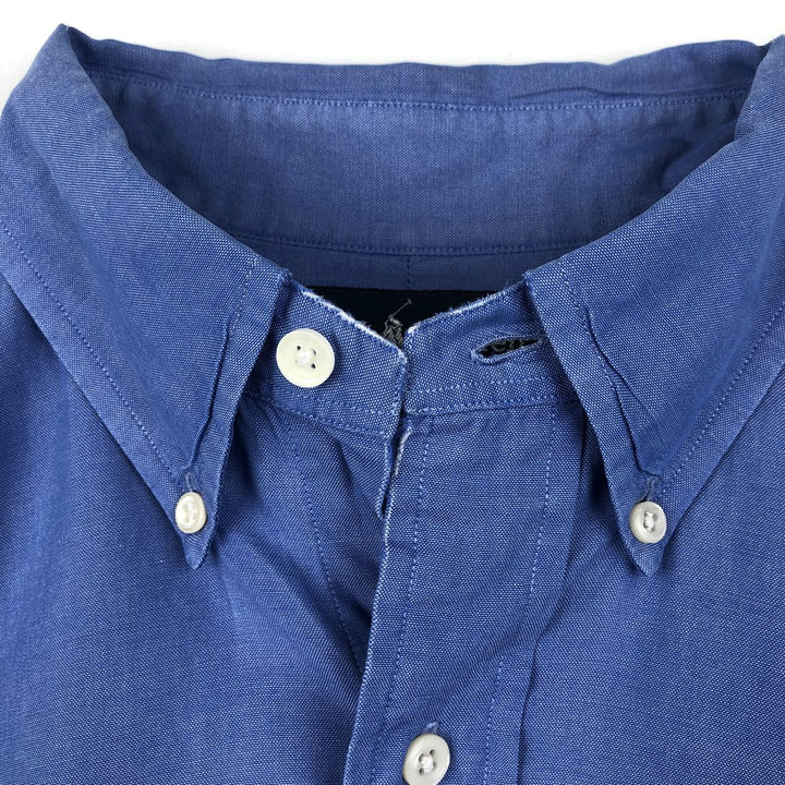 Ralph Lauren YARMOUTH short sleeve button down shirt, men's size M cotton blue type Vintage Second Hand