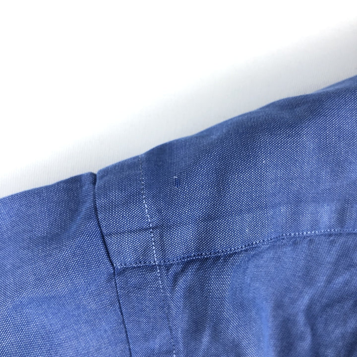 Ralph Lauren YARMOUTH short sleeve button down shirt, men's size M cotton blue type Vintage Second Hand