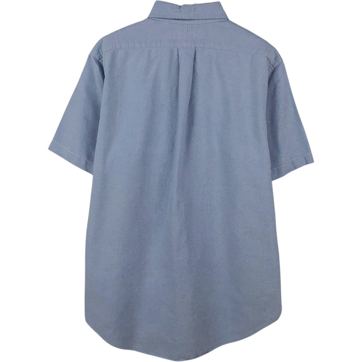 Ralph Lauren CUSTOM FIT short sleeve button down shirt, men's size M cotton blue type Vintage Second Hand