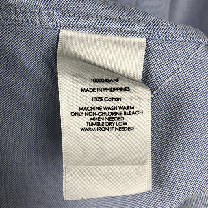Ralph Lauren CUSTOM FIT short sleeve button down shirt, men's size M cotton blue type Vintage Second Hand