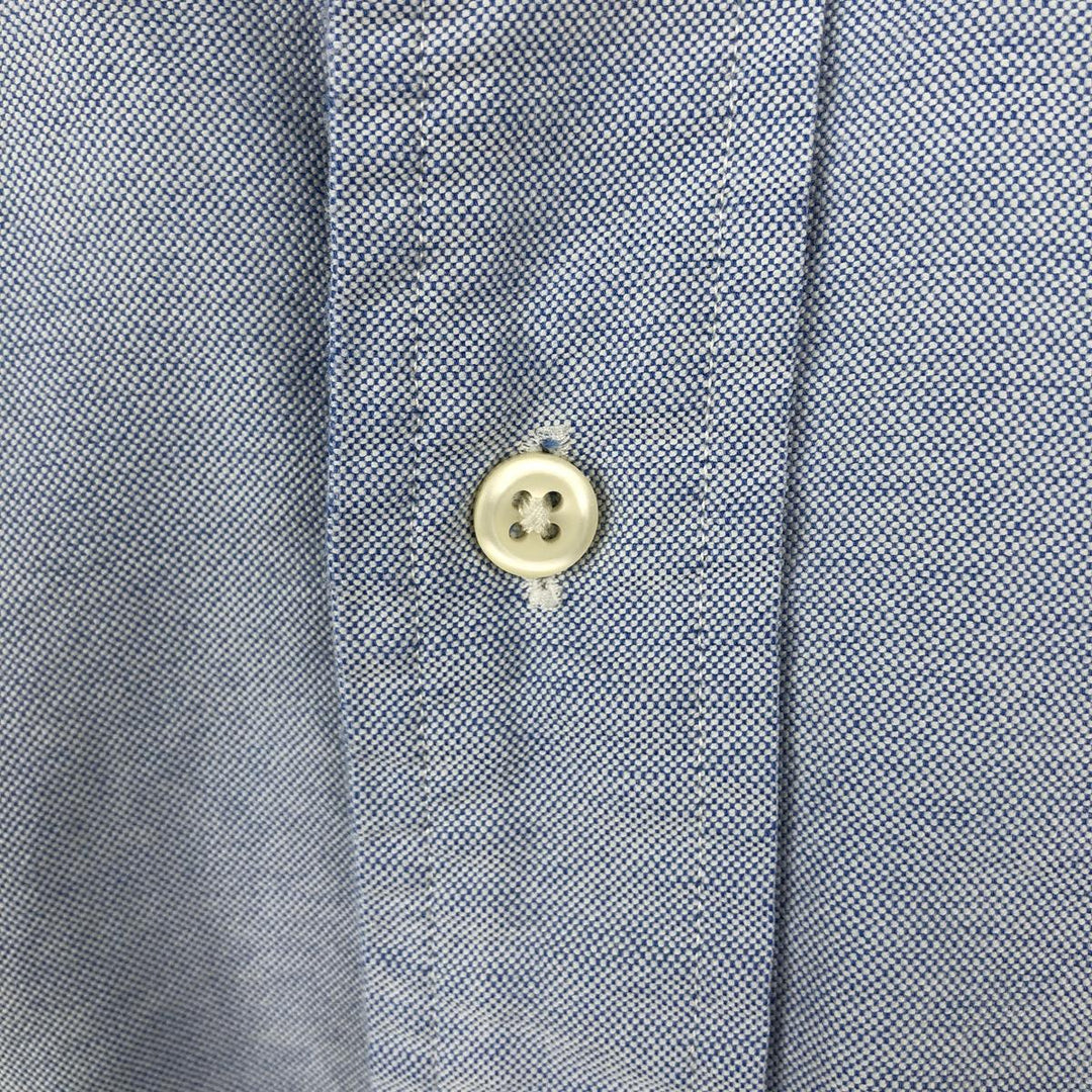 Ralph Lauren CUSTOM FIT short sleeve button down shirt, men's size M cotton blue type Vintage Second Hand