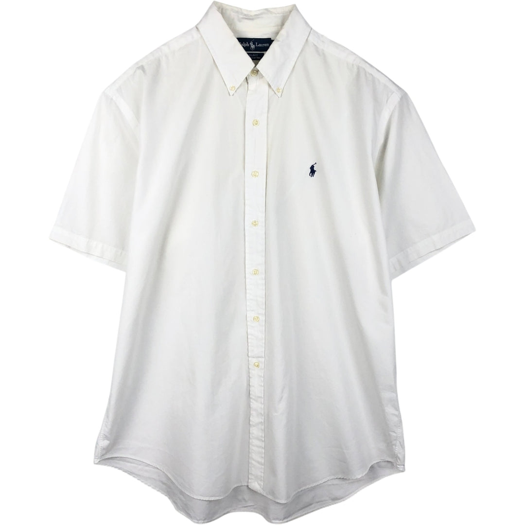Ralph Lauren BLAKE short sleeve button down shirt, men's XL size cotton white type Vintage Second Hand