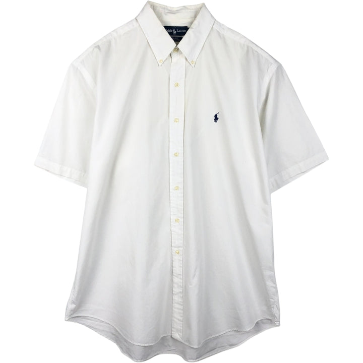 Ralph Lauren BLAKE short sleeve button down shirt, men's XL size cotton white type Vintage Second Hand
