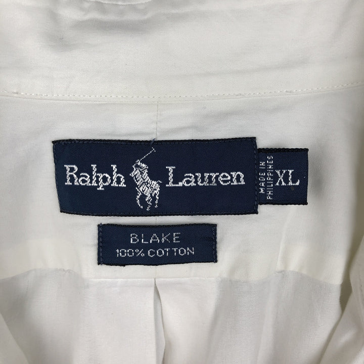 Ralph Lauren BLAKE short sleeve button down shirt, men's XL size cotton white type Vintage Second Hand
