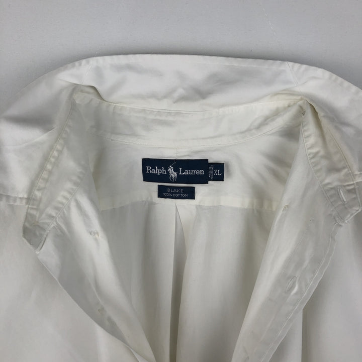 Ralph Lauren BLAKE short sleeve button down shirt, men's XL size cotton white type Vintage Second Hand