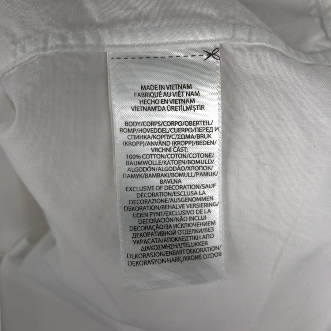 Ralph Lauren CUSTOM FIT short sleeve button down shirt, men's size L cotton white type Vintage Second Hand