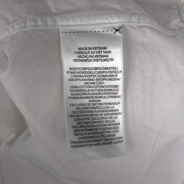 Ralph Lauren CUSTOM FIT short sleeve button down shirt, men's size L cotton white type Vintage Second Hand