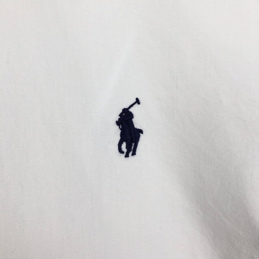 Ralph Lauren CUSTOM FIT short sleeve button down shirt, men's size L cotton white type Vintage Second Hand