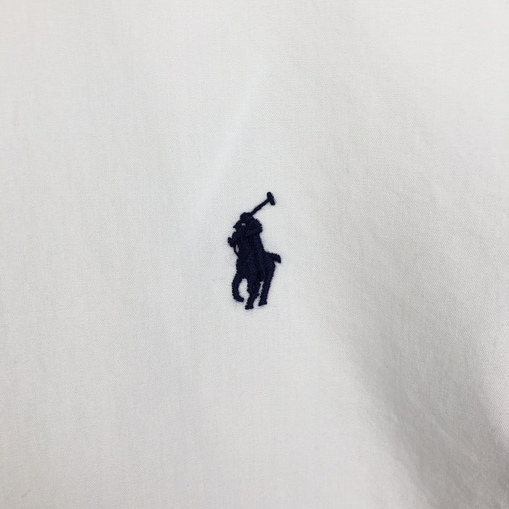 Ralph Lauren CUSTOM FIT short sleeve button down shirt, men's size L cotton white type Vintage Second Hand