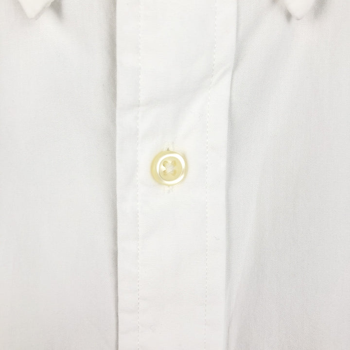 Ralph Lauren CUSTOM FIT short sleeve button down shirt, men's size L cotton white type Vintage Second Hand