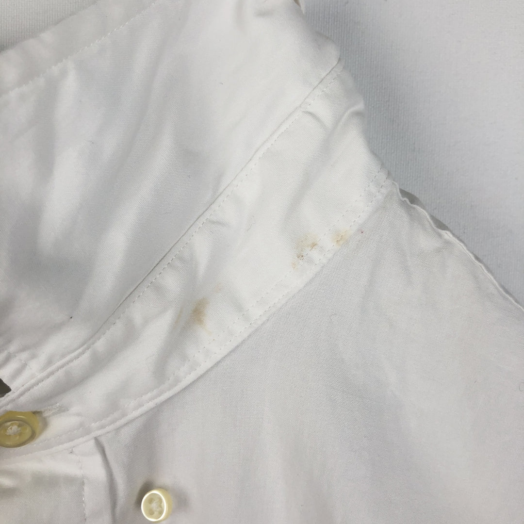 Ralph Lauren CUSTOM FIT short sleeve button down shirt, men's size L cotton white type Vintage Second Hand