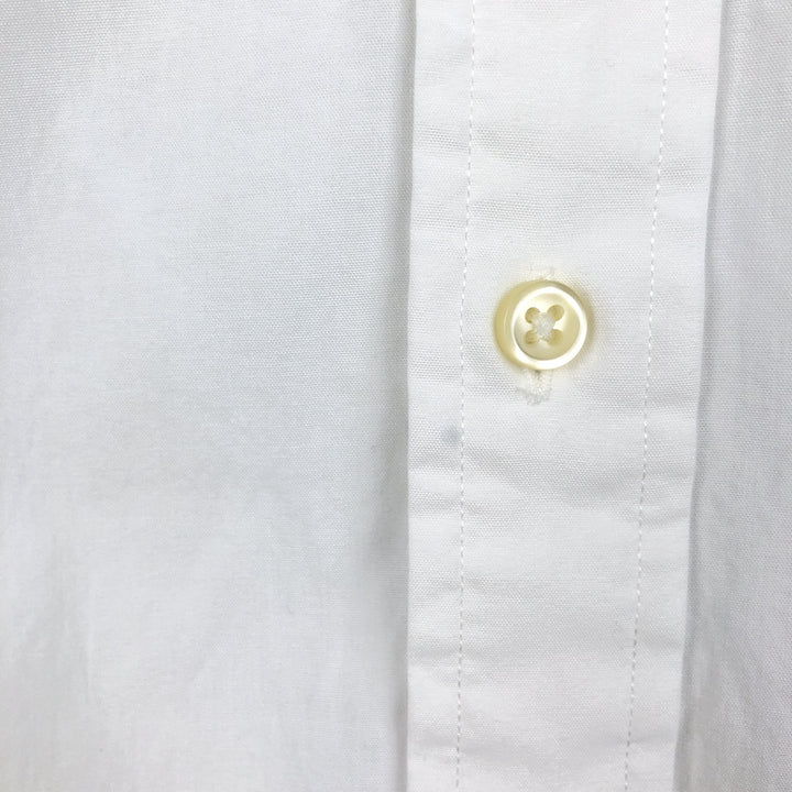 Ralph Lauren CUSTOM FIT short sleeve button down shirt, men's size L cotton white type Vintage Second Hand