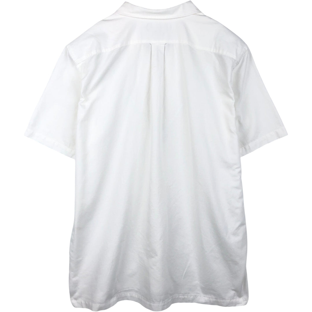 Ralph Lauren POLO by Ralph Lauren CLASSIC FIT Short-Sleeve Open-Collar Cotton Shirt, Boxy Shirt, Men's Size XL (approx.) cotton white type Vintage Second Hand