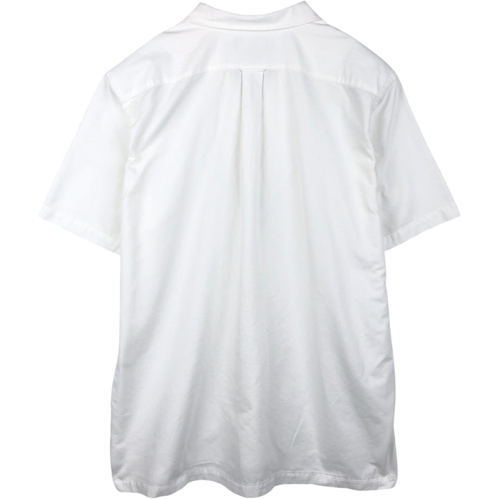 Ralph Lauren POLO by Ralph Lauren CLASSIC FIT Short-Sleeve Open-Collar Cotton Shirt, Boxy Shirt, Men's Size XL (approx.) cotton white type Vintage Second Hand