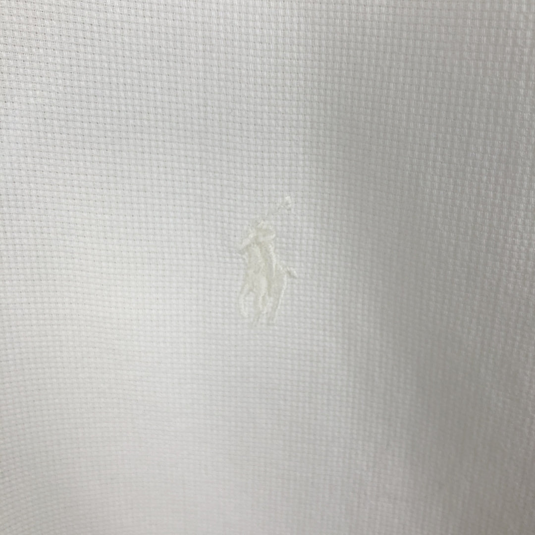 Ralph Lauren POLO by Ralph Lauren CLASSIC FIT Short-Sleeve Open-Collar Cotton Shirt, Boxy Shirt, Men's Size XL (approx.) cotton white type Vintage Second Hand
