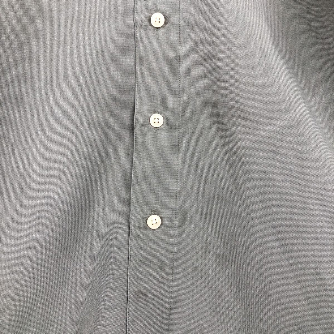 Ralph Lauren CHAPS short-sleeved button-down shirt, men's size M Rayon Khaki type sage green Vintage Second Hand