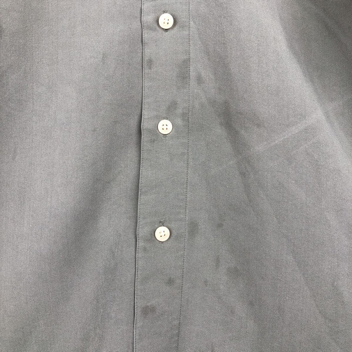 Ralph Lauren CHAPS short-sleeved button-down shirt, men's size M Rayon Khaki type sage green Vintage Second Hand