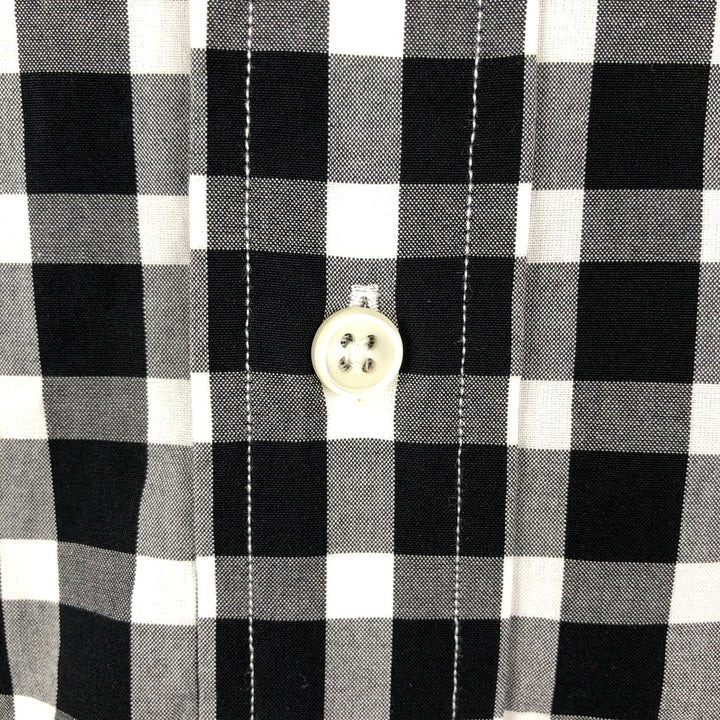 Ralph Lauren CUSTOM FIT short sleeve button down check shirt men's XXL cotton black type Vintage Second Hand