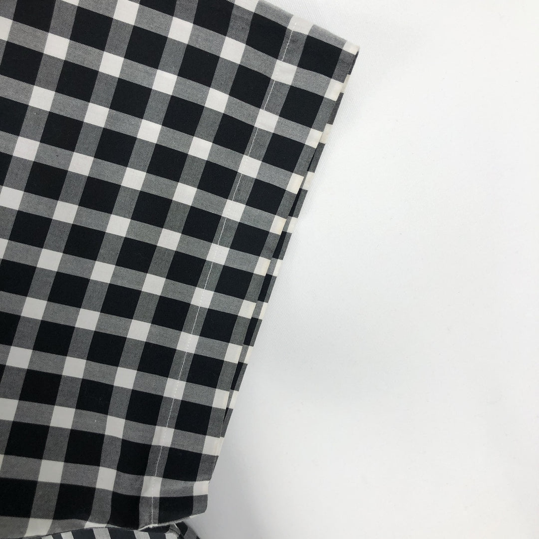 Ralph Lauren CUSTOM FIT short sleeve button down check shirt men's XXL cotton black type Vintage Second Hand