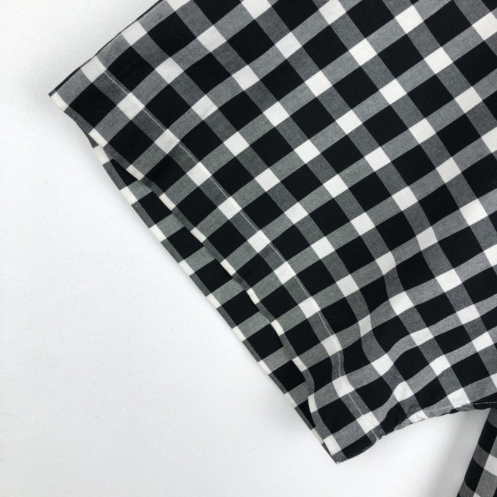 Ralph Lauren CUSTOM FIT short sleeve button down check shirt men's XXL cotton black type Vintage Second Hand
