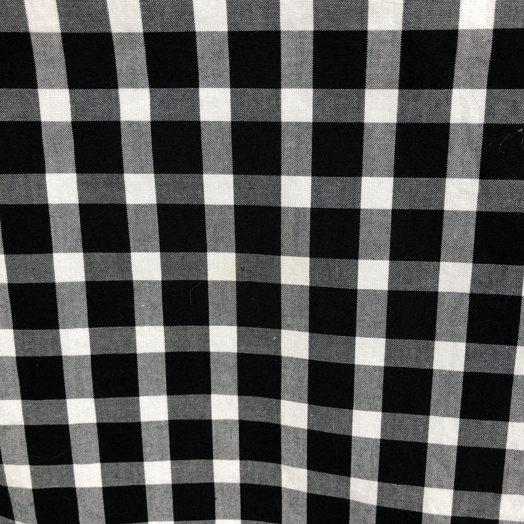 Ralph Lauren CUSTOM FIT short sleeve button down check shirt men's XXL cotton black type Vintage Second Hand