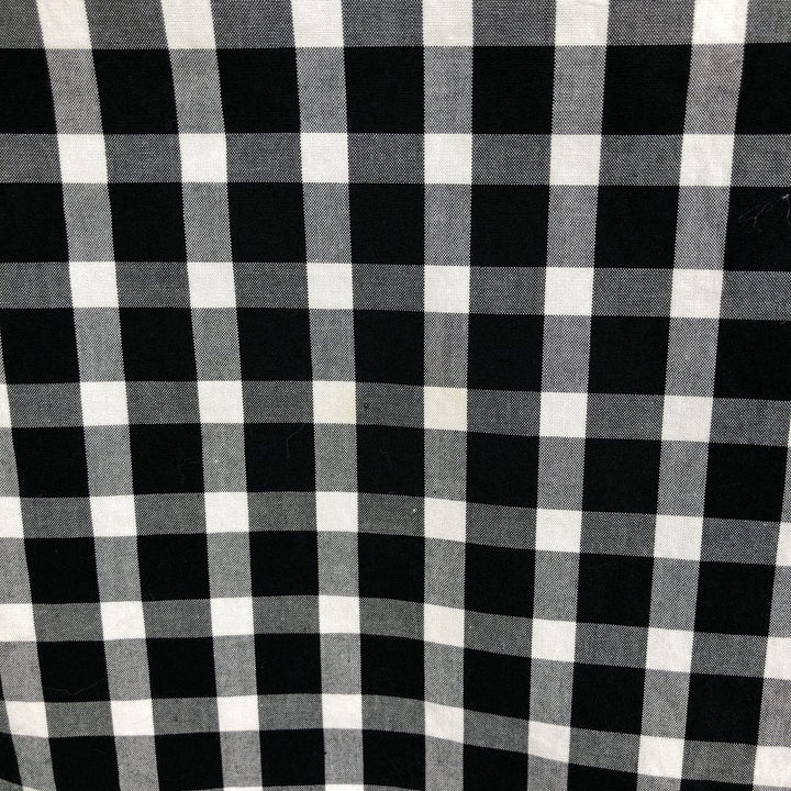 Ralph Lauren CUSTOM FIT short sleeve button down check shirt men's XXL cotton black type Vintage Second Hand