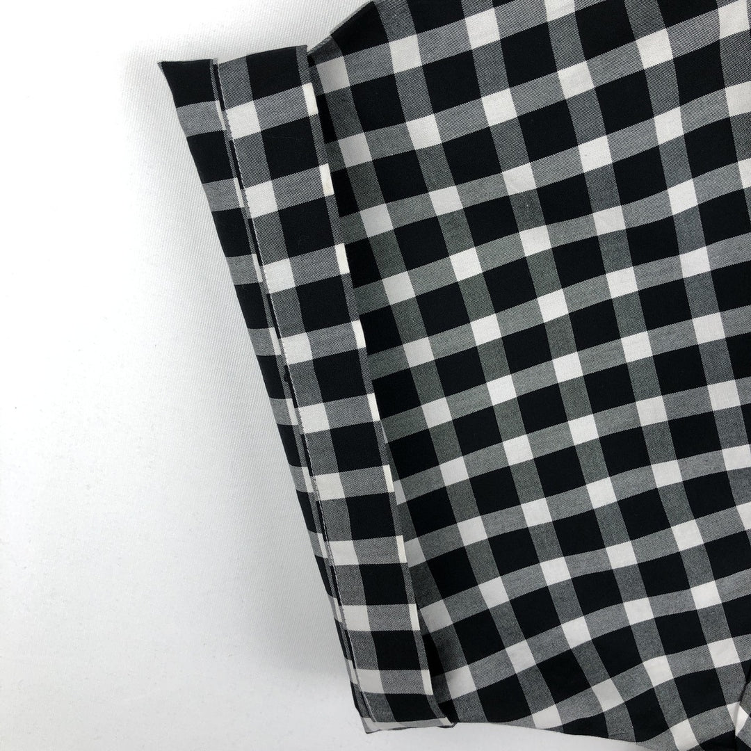 Ralph Lauren CUSTOM FIT short sleeve button down check shirt men's XXL cotton black type Vintage Second Hand