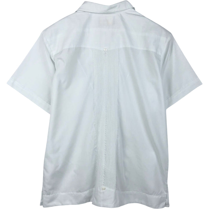 Cetina Short-Sleeve Open-Collar Mexican Shirt, Cuban Shirt, Boxy Shirt, Men's Size M (Equivalent), Vintage unclear white type Vintage Second Hand